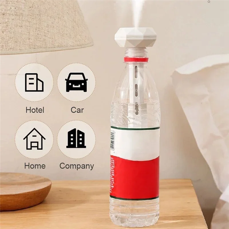 B64B-Mist Maker Ultrasound Mini USB Humidifiers Air Diffuser Car Home Purifier Aroma  With Romantic LED Lamp