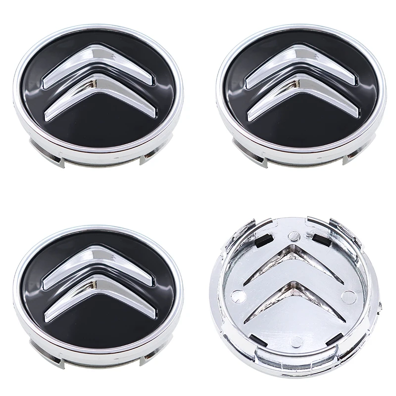 4pcs 3D 60mm Citroen logo car emblem Wheel Center Hub Cap auto Rim refit dust-proof badge covers sticker styling accessories