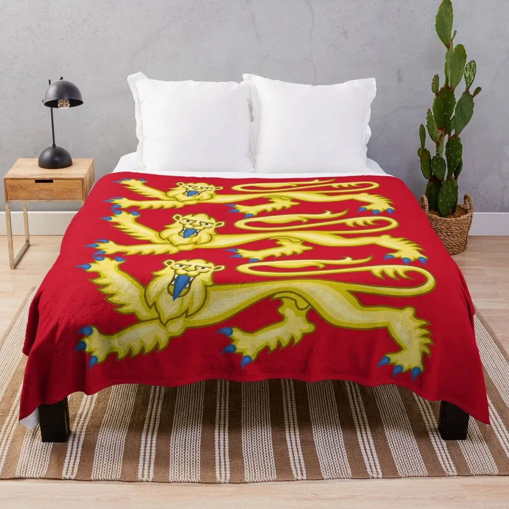 Plantagenet Arms of England Throw Blanket For Baby Bed covers Blankets