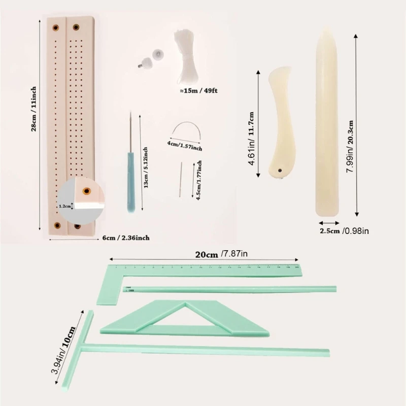 Bookbinding Kits Bookbinding Ruler Set Scrapbooking Tool T-shaped Ruler Spacer
