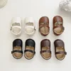 3318A Ins Baby Shoes Autumn 0-2 Years Old Baby Retro Style Small Leather Shoes Baby Girl Soft Bottom Anti-slip Shoes 1