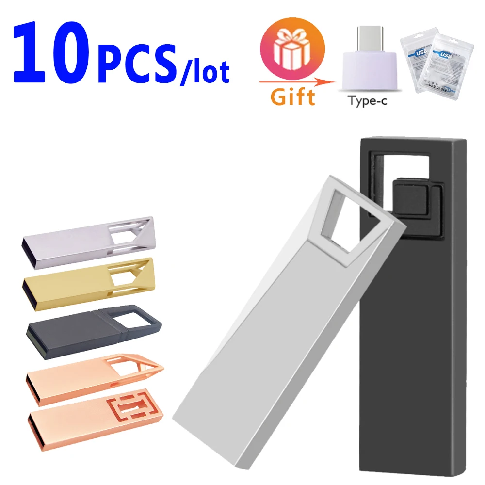 

10pcs/lot usb flash drive2.0 128gb 64gb pen drive high quality usb stick 32gb 16gb pendrive usb disk custom logo Gift cle usb