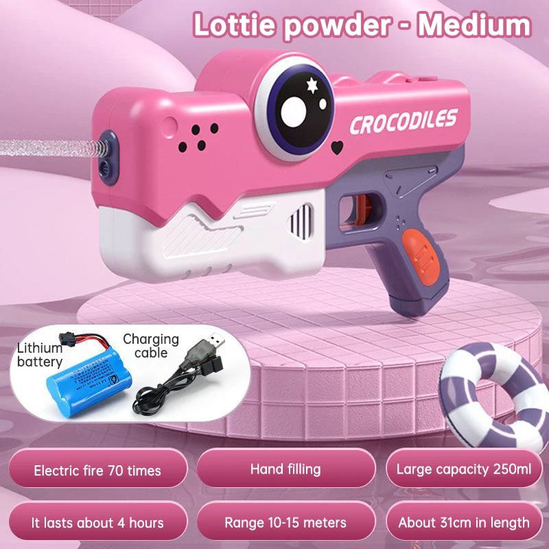 Crocodile Toys Water Guns Automatic Electric Water Gun Summer Outdoor Beach Toy Gun Fight Toys for Boys Gifts Play