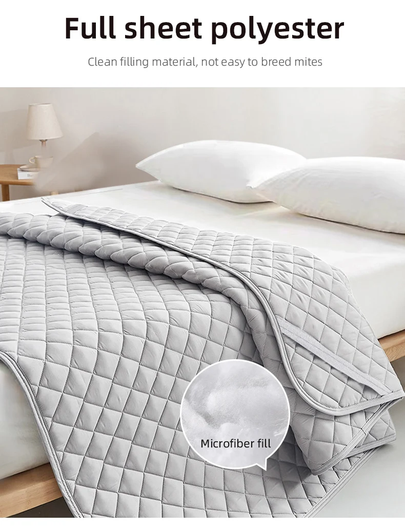 Ultraschall-Matratzen schoner Abdeckung Pad wasch bare Matratzen betts chutz mit Gummiband – Detail 3