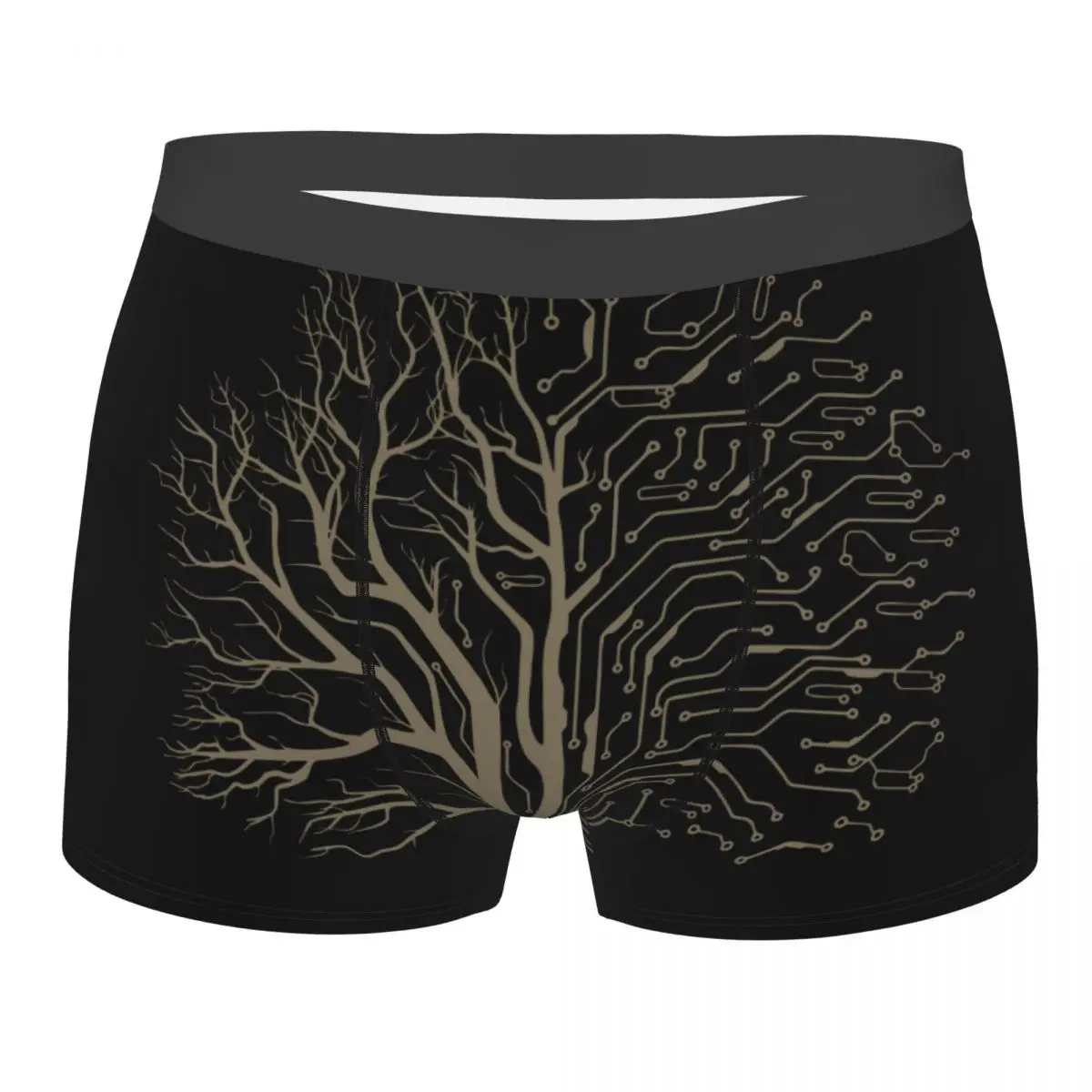 Men Boxer Briefs Shorts Panties Digital Tree Soft Underwear Electronic Circuit Board Chip Engineers Developer Geek Underpants most comfortable mens underwear Boxers