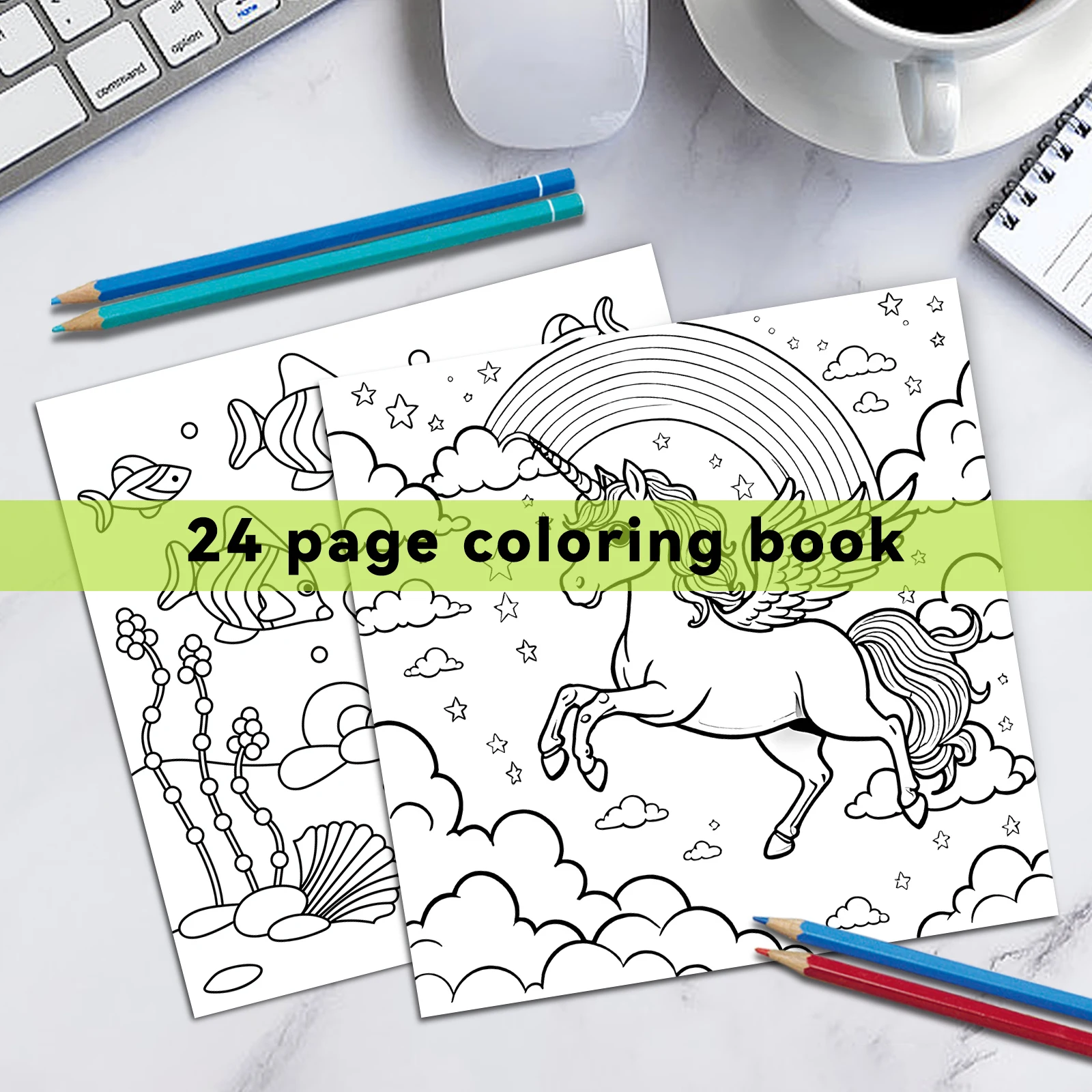 Coloring Book Featuring Plants Flowers and Cute Animals educational Graffiti Book for Adults and Teens 4