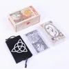 12*7cm Retro Tarot Deck In Sliding Rigid Gift Box 78 Pcs Vintage Tarot Cards with Guidebook and Drawstring Pouch 2