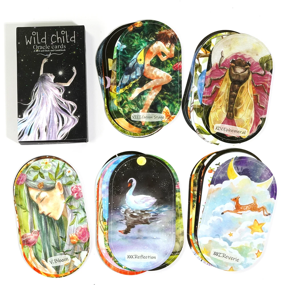 Wild Child Oracle Cards A 40 English Fate Divination Deck Borad Games Beautifully Illustrated 2