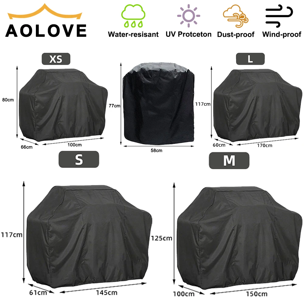 190T/210D Bbq Grill Copertura Per Barbecue Antipolvere Impermeabile Weber Copertura Per Barbecue Copertura Protettiva Per Barbecue Antipioggia All'Ape