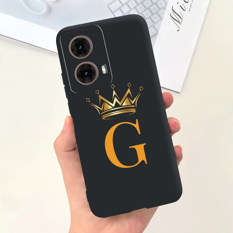 Luxury Initial Letters Soft Silicone Protective Case - Shockproof Bumper Cover