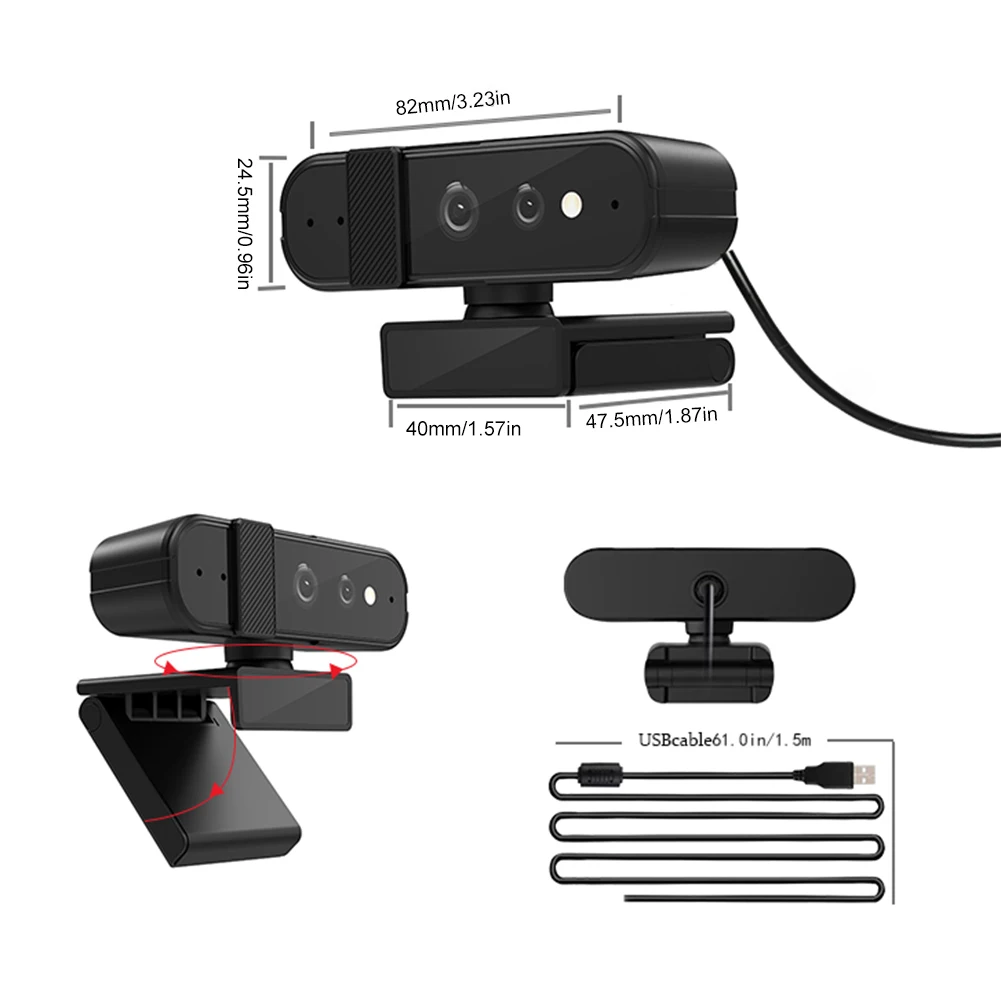  ũ  HD 1080P 30FPS  ī޶, 80  ũž ķ,  ν ķ, Win10/11  ȣȯ 