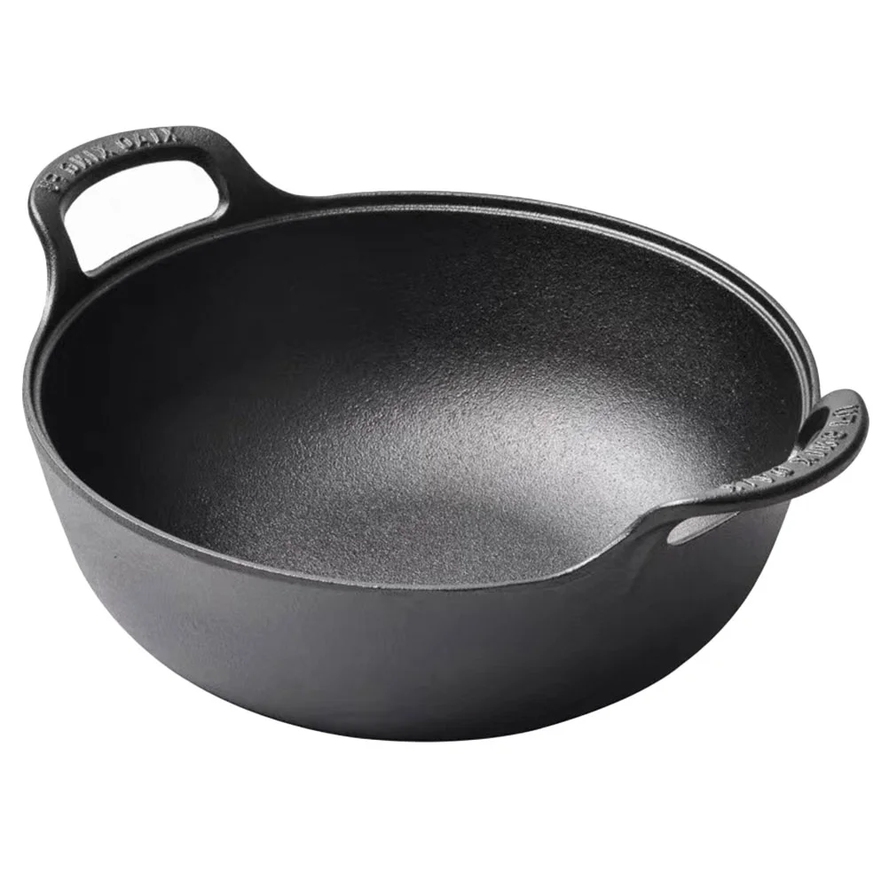 

Japanese Cast Frying Pot Hanging for Cooking Iron Pans Korean Pots Skillet Utensils Camping Cooker Wok