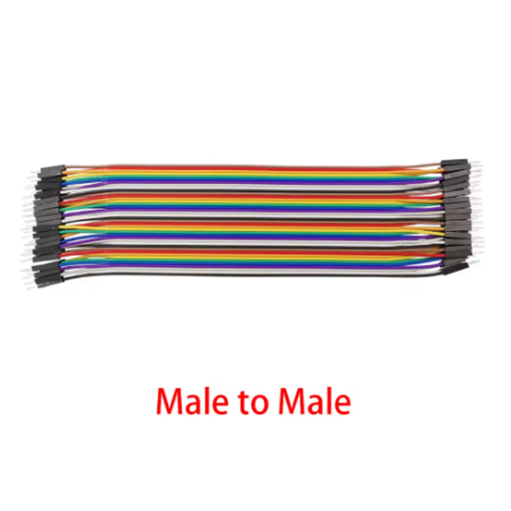 Versatile 40-Pin Jumper Wire Set - Multisize Male & Female Connectors for DIY Electronics Projects