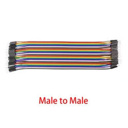Versatile 40 - Pin Jumper Wire Set - Multisize Male & Female Connectors for DIY Electronics Projects (Male to male)