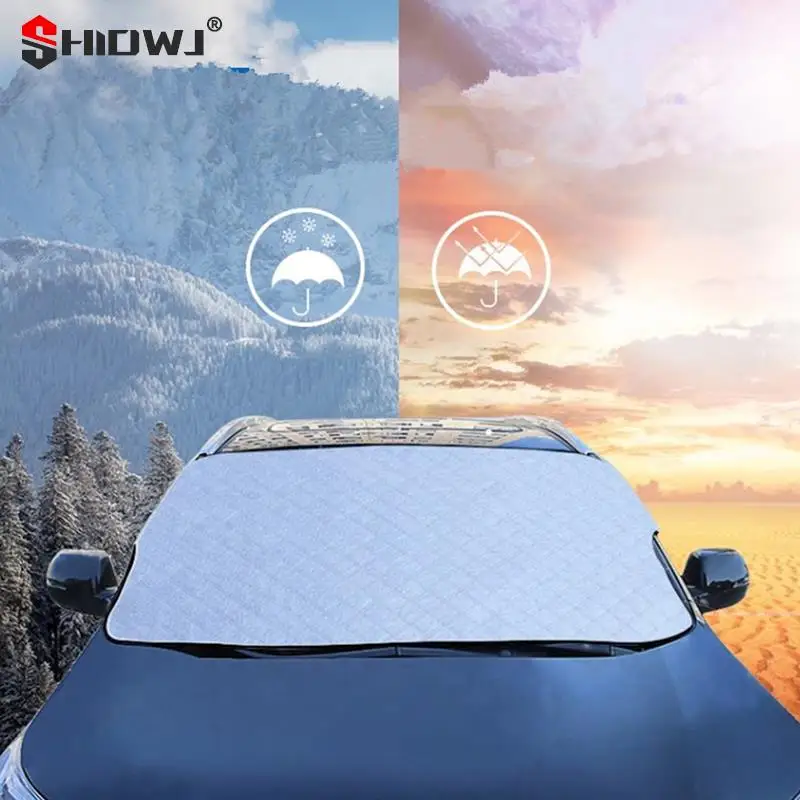 Car Windshield Cover Winter Sun Snow Ice Cover Waterproof Dustproof Anti-frost Anti-fog UV Protection Auto Car Accessories