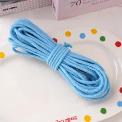 10 - Meter Pack of 4mm Multi - Color Braided Cotton Rope for Crafts and Home Decor (Light Blue)