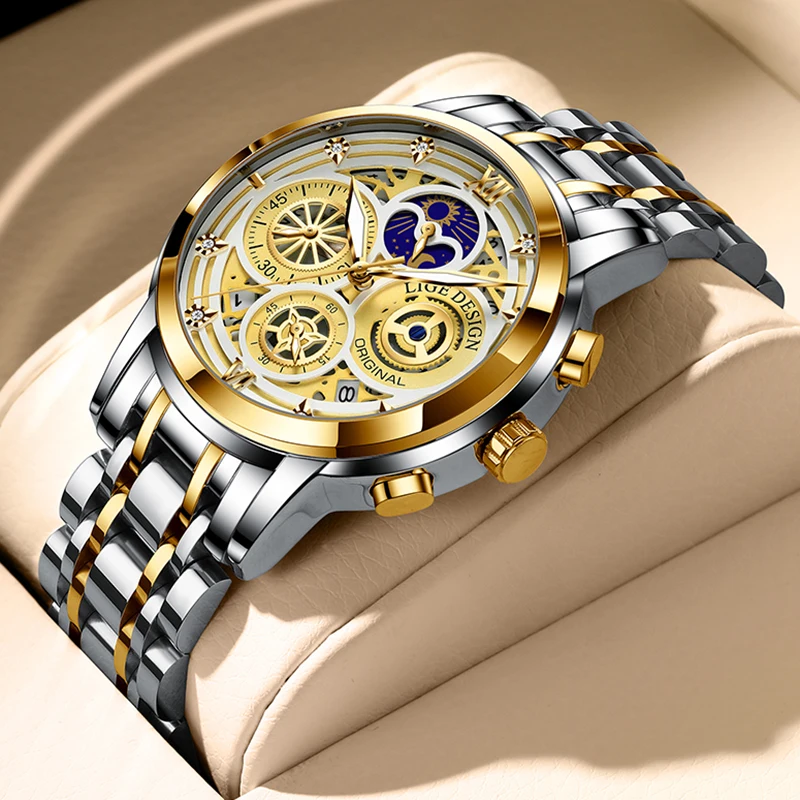 LIGE 2023 New Women Watches Top Brand Luxury Women's Bracelet Hollow Watch Ladies Waterproof Quartz WristWatch Relogio Feminino