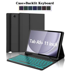 Premium Keyboard Case with Pencil Slot - Korean (Black Backlit 1)