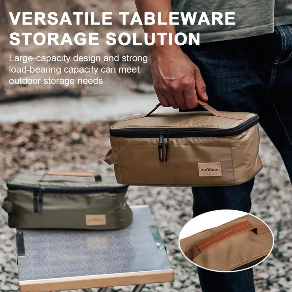 

Tableware Storage Bag Large Capacity Tableware Bag Easy To Clean Sundries Organizer Bag For Outdoor Picnics Camping
