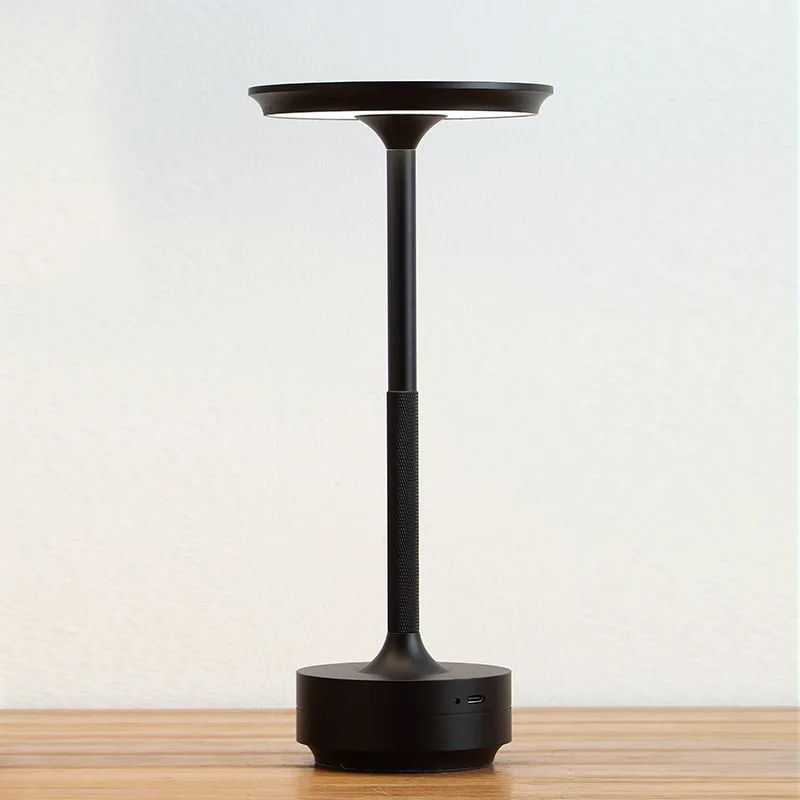 Vintage-Inspired Rechargeable Touch LED Lamp - Infinitely Dimmable Aluminum Alloy Design