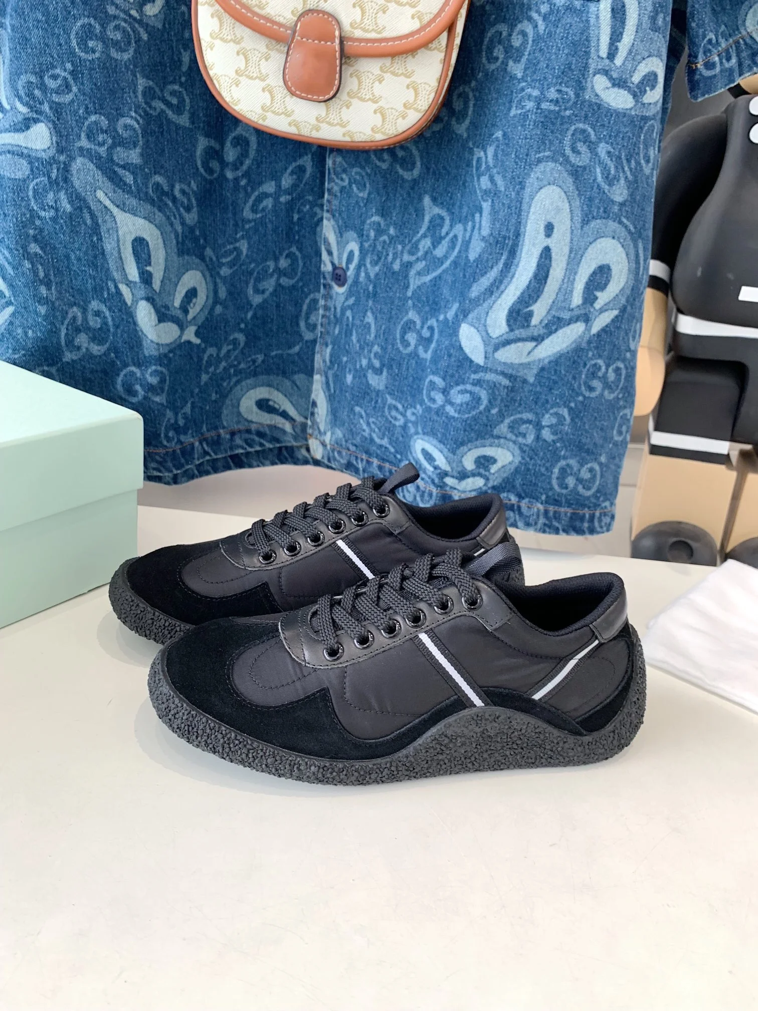 Retro thick soled lace training shoes, sports and leisure shoes, women's leather breathable shoes