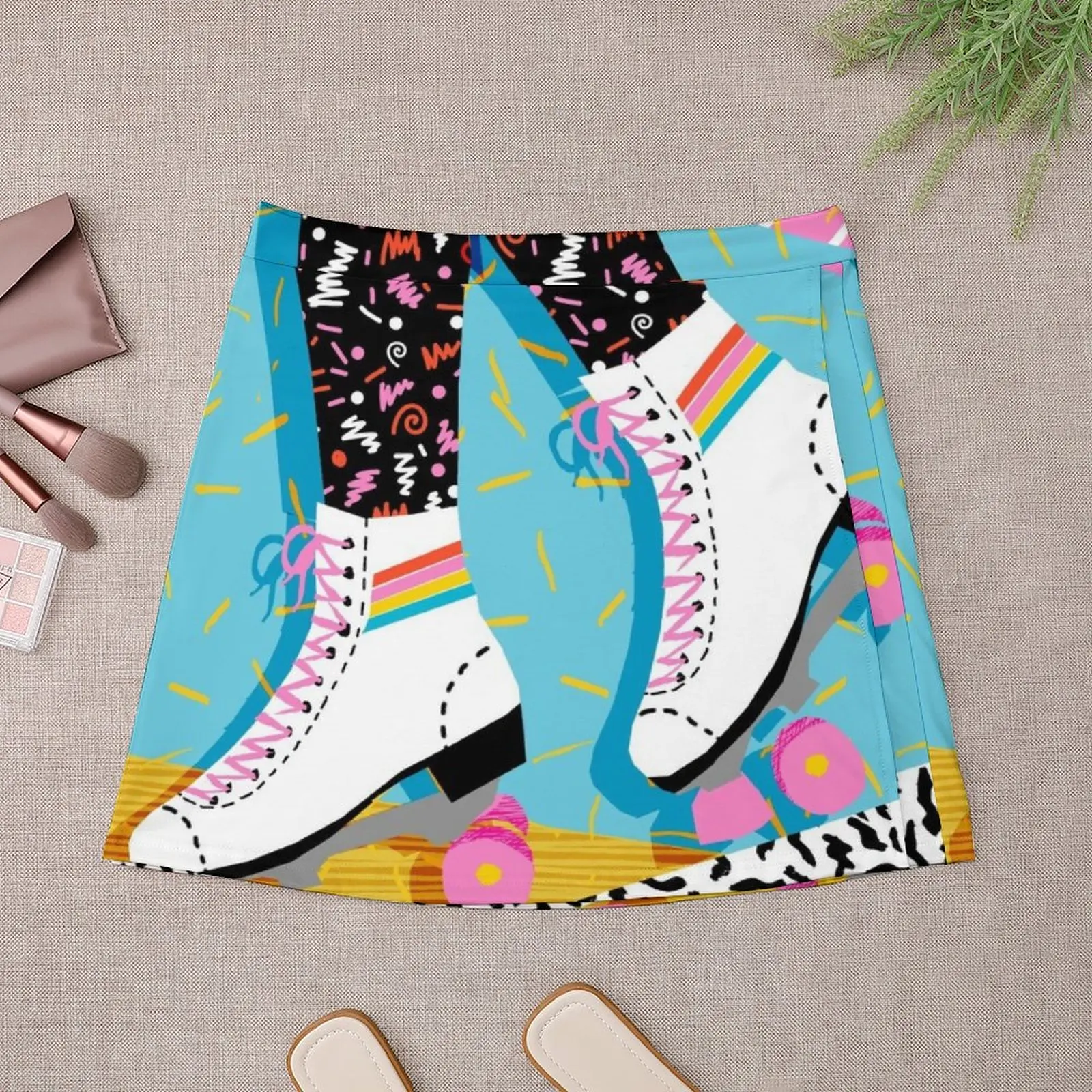 Steeze - 80s retro throwback rollerskating rink neon memphis 1980's vibes Mini Skirt skirts short skirt for women