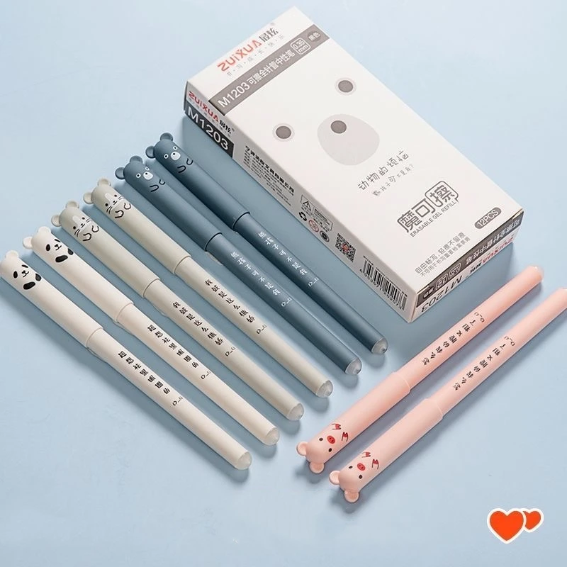 여아용 귀여운 젤 펜, 공책 쓰기, 사무용품, 학용품 문구, 귀여운 지우개 펜, 0.35mm