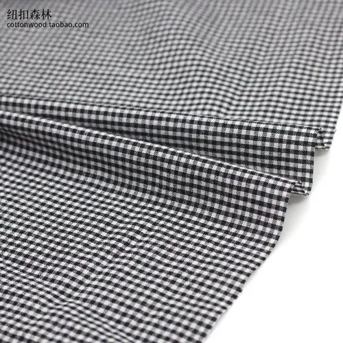 Colorful Small Plaid Cotton Fabric for DIY Crafts & Decorations (145x50cm, 2mm)