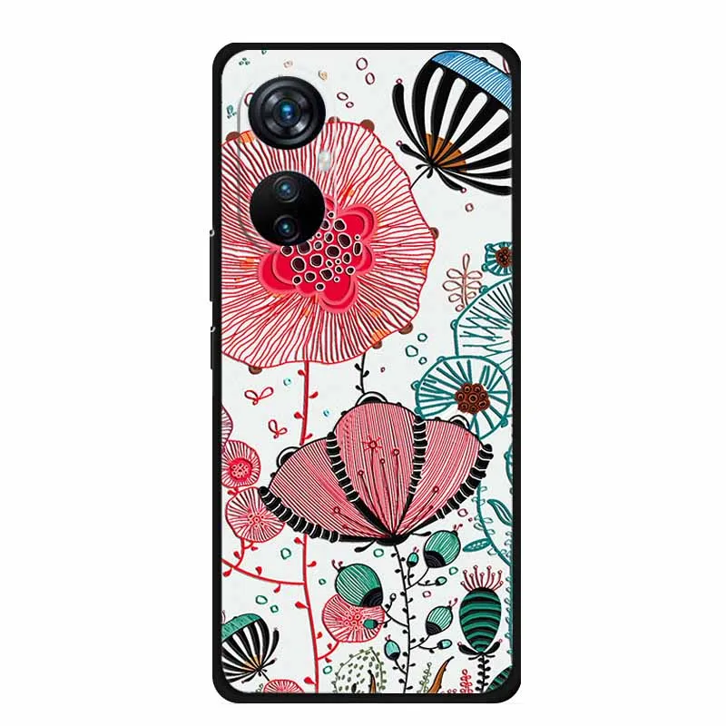 Elegant 3D Relief Emboss Black Silicone Soft Back Case