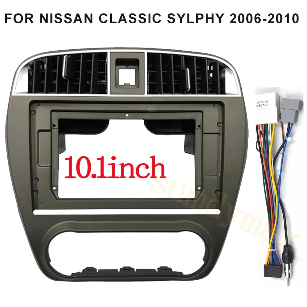 

10.1 Inch Car Radio Fascia For Nissan Sylphy Sentra 2006-2011 Video Panel Player Audio Dash 2 Din Frame Dashboard Mount Kit