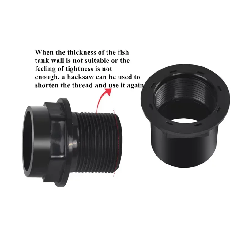 Connettore Tubo Acquario PVC 25mm - Raccordo Impermeabile Per Pompe D'Aria E Filtri