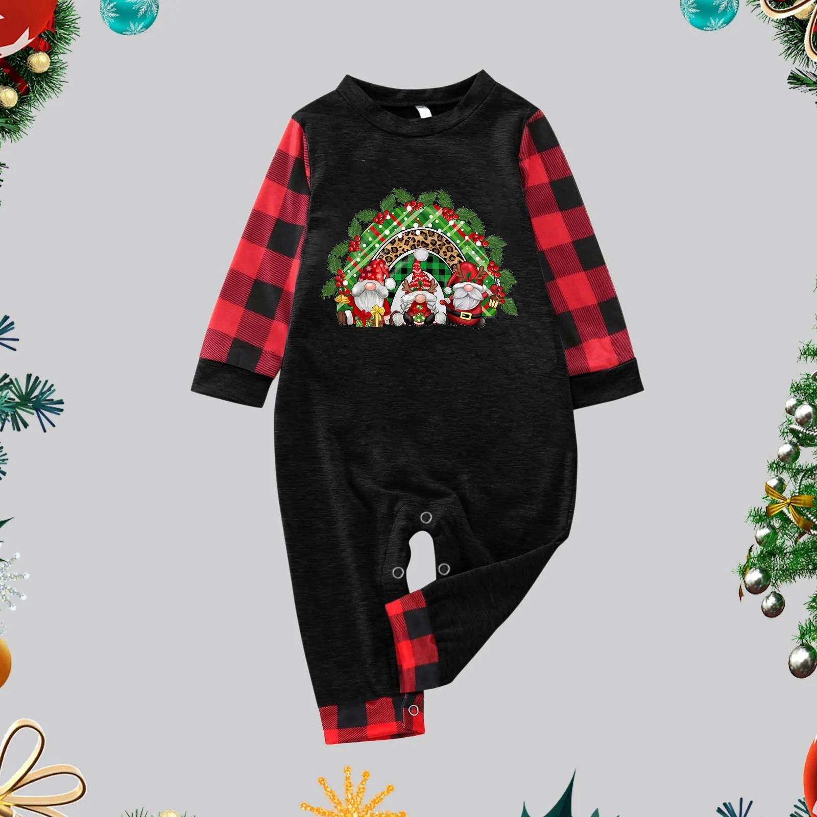 Pijamas familiares a juego para Navidad 2024 Querida Feliz Navidad Pijamas familiares a juego para adultos, niños y bebés con estampado navideño