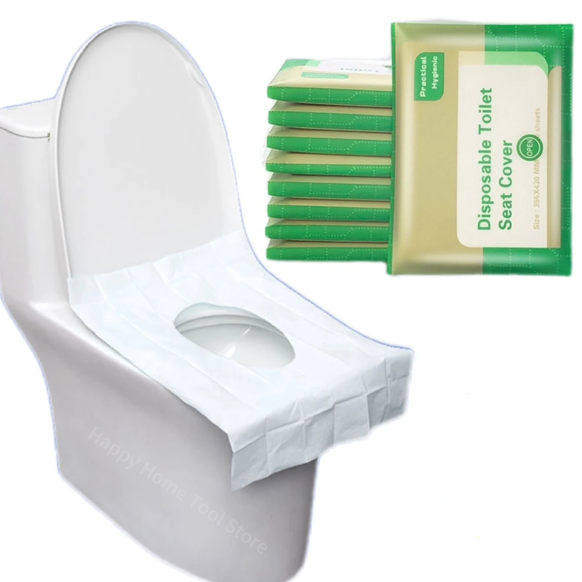 Toilet seat cover toilet mat 10pcs/bag Disposable Portable Waterproof Soluble Water Toilet Seat Cover for Travel Hotel Bathroom Accessories