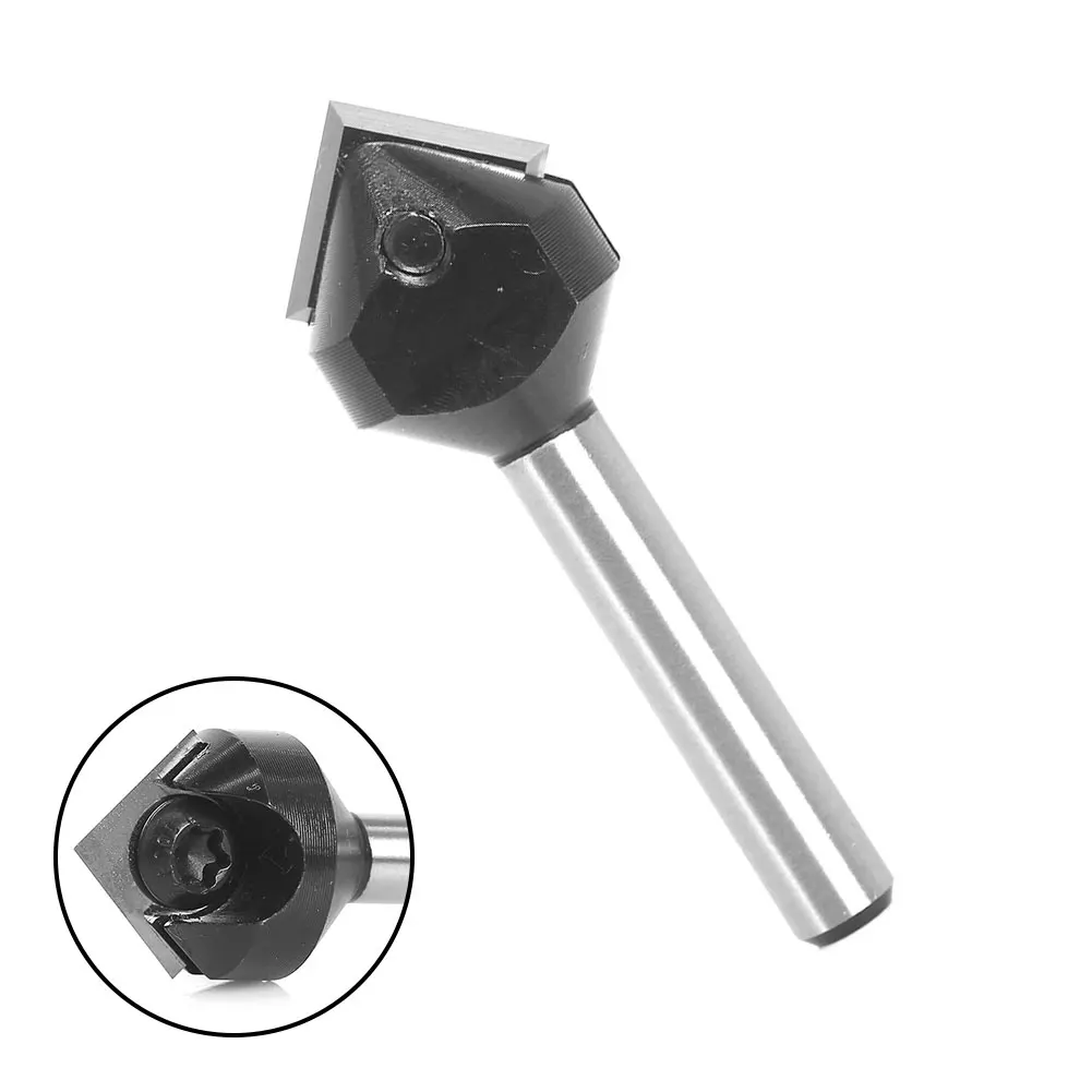 1pcs Router Bits Drill Bit V Groove Angle 45° Single Milling Cutter