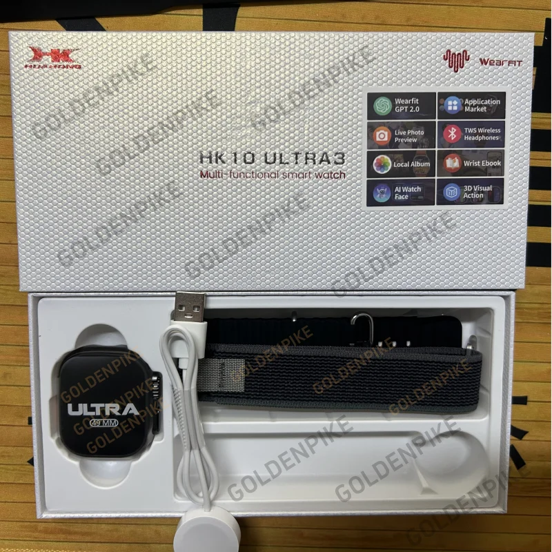 Original HK10 ULTRA 3 Smartwatch 49mm AMOLED 4G ROM Bluetooth Network Call Chat Robot Clock NFC Compass S10 Ultra Smart Watch 4