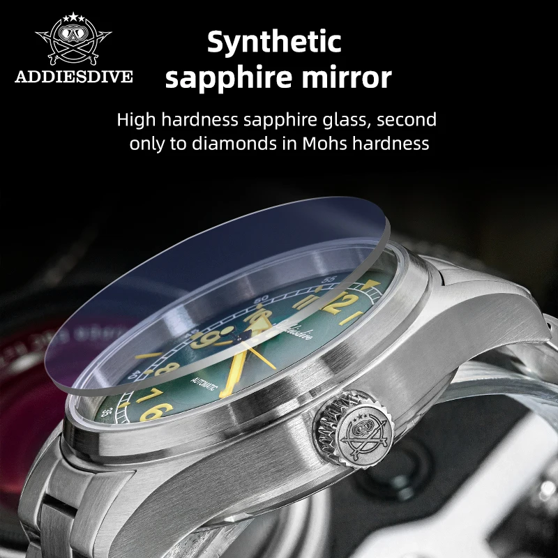 ADDIESDIVE 39mm New 2024 Man Watch's Sapphire Crystal 316L Stainless Steel Vintage Super Luminous Automatic Mechanical Watches