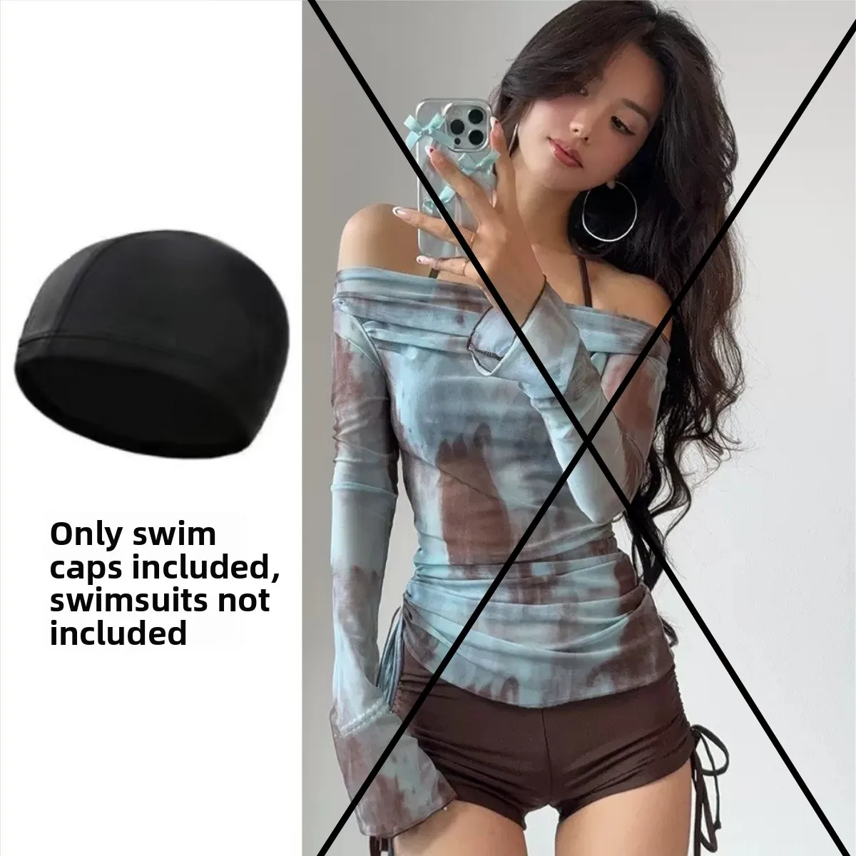 Black swimming cap