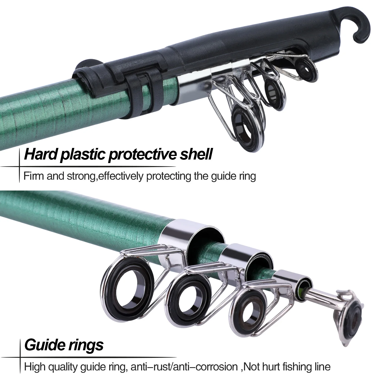 Sougayilang Spinning Fishing Rod and Reel Combo1.8M Telescopic Rod with 5.2:1 3BB Fishign Reel Max Drag 5kg Full Fishing Kit 4