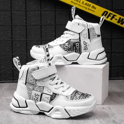 Children Shoes Boy Sneakers Fashion Print Luxury Designer High Top Sneakers Kids Tenis Shoes Boy Sports Casual Free Shipping