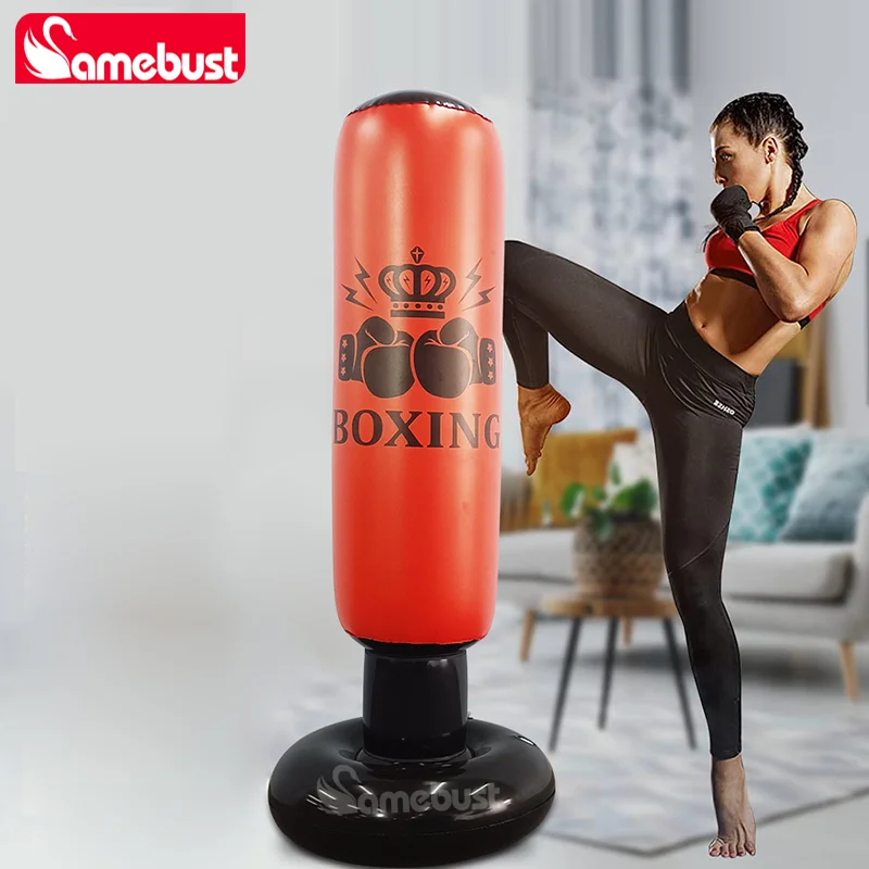 Camebust Inflatable Punching Boxing Bag Bounce Back for Sports Inflatable Boxing Equipment for Daily Relax