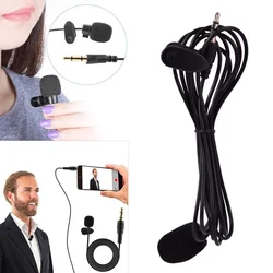 1.5m Mini Portable Microphone Clip-on Lapel Lavalier Mic Wired Mikrofo/Microfon for Phone for Laptop