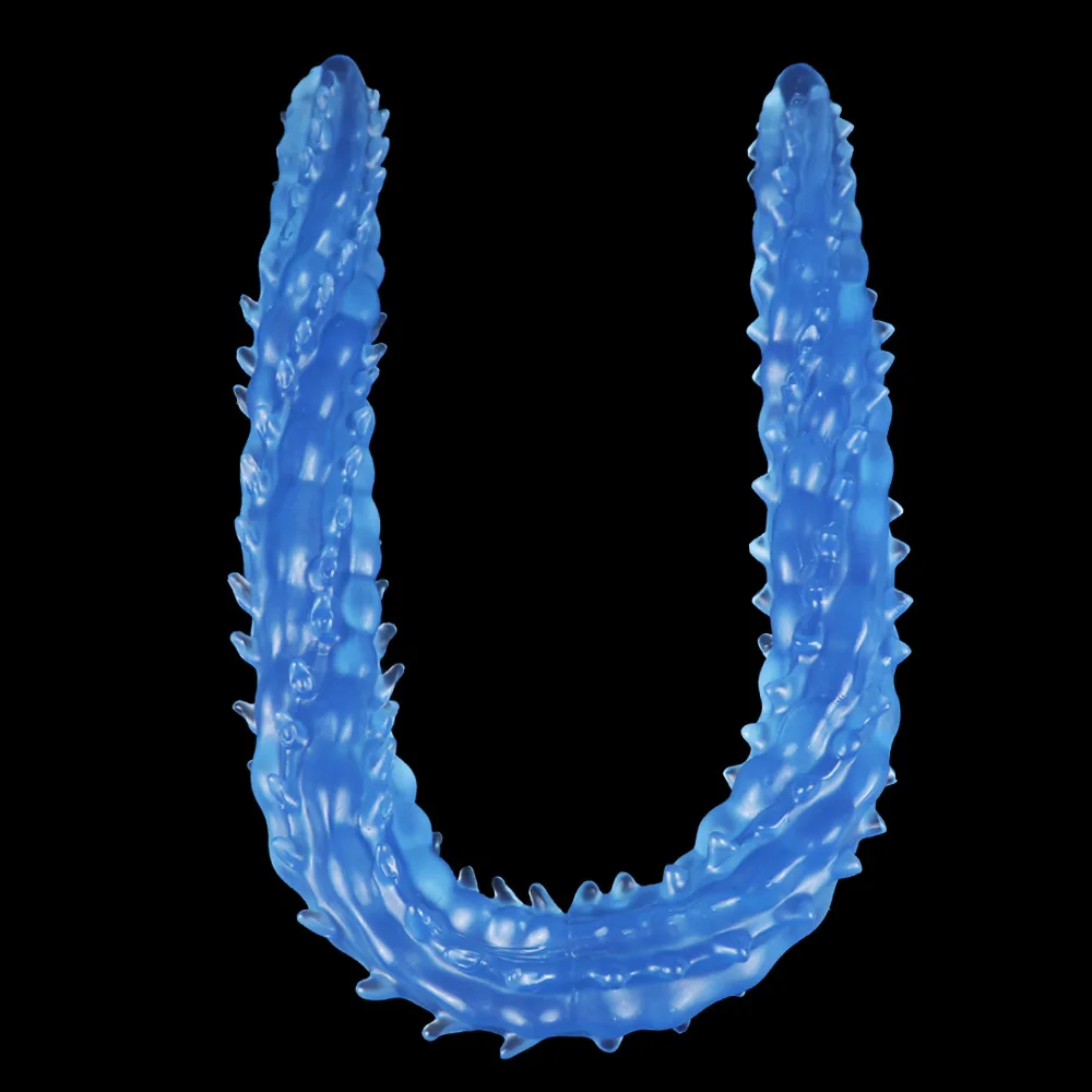 Plug anal long à reliefs pour massage prostatique et stimulation_voghion.com