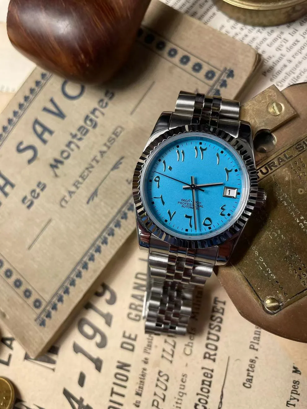 

Высококачественный мод DATEJUST ARABIC TIFFANY с логотипом SEIK