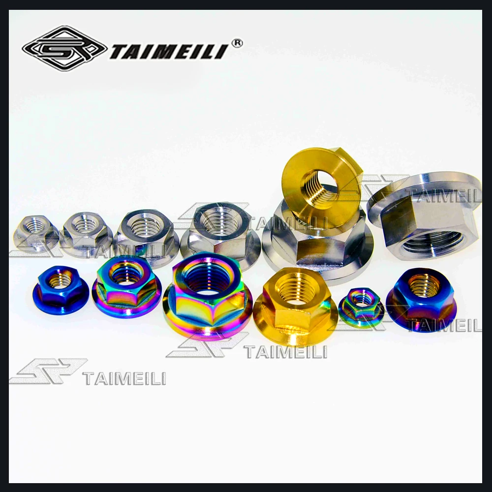 Titanium Flange Nut Srew Bolts for Motorcycle M5 M6 M8 M10 M12 M14 M16