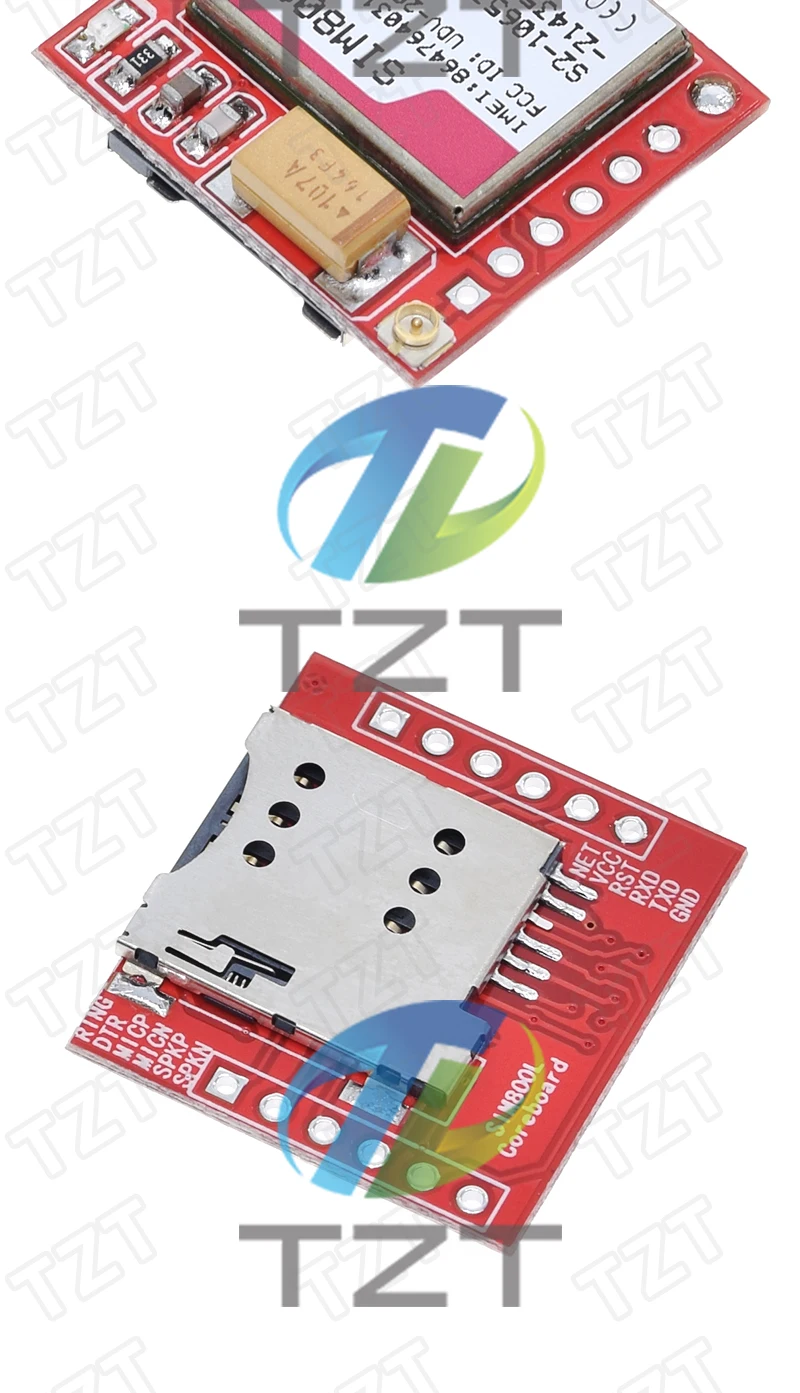 TZT Mini Kleinste SIM800L GPRS GSM Modul MicroSIM Karte Kern Wireless Board Quad-band TTL Serial Port Mit Antenne diy – Detail 3