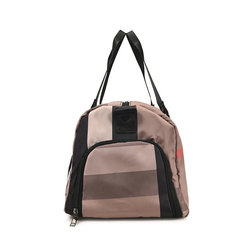 Outdoor Luggage Bag New Fashion Traveling Bag Lattice Handheld High-capacity Dry Wet Separation Sports Bag Overnight Bag