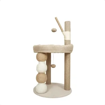 30" Small Cat Tree Tower with Sisal Scratching Posts 1