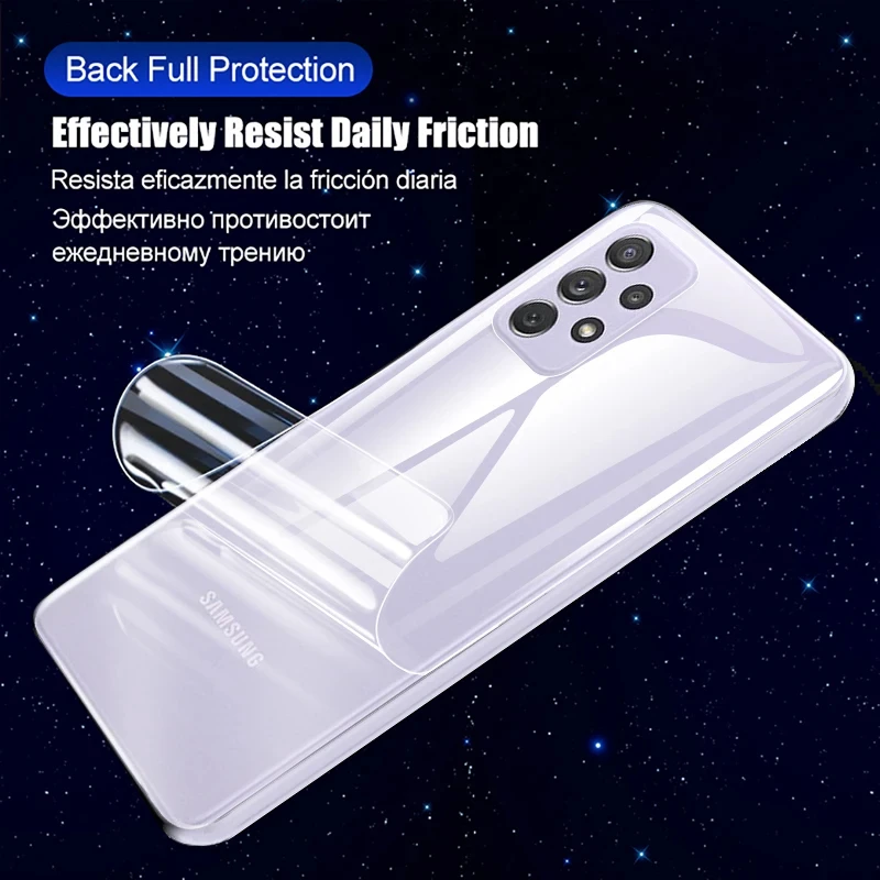 4Pcs Screen Protector Back Hydrogel Film For Samsung Galaxy S24 S23 S22 S21 S20 Ultra S10 S9 Plus A54 A34 A52 Phone Accessories 3