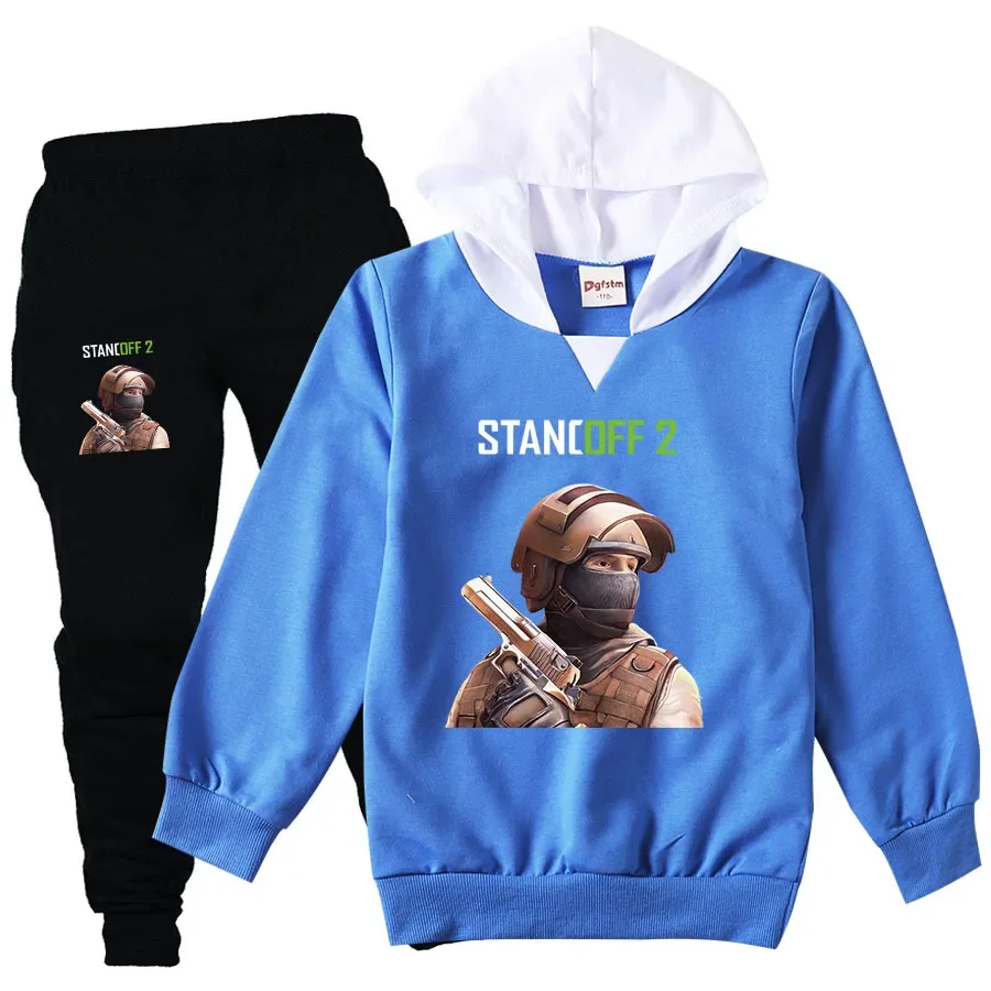 

Shooting Game Standoff 2 Hoodie Suit Kids Hoody Sweatshirts Pants 2pcs Set Teenager Boys Stand Off Clothes Toddler Girls Outfits