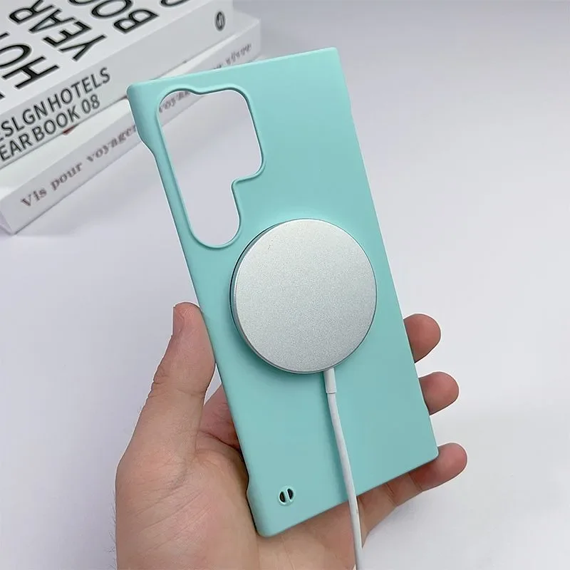 Fashion Frameless Magnetic Slim Wireless Charging Phone Case